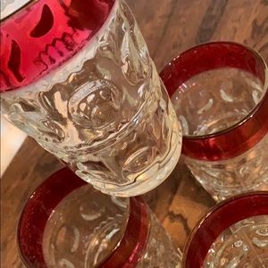 4 piece Vintage Colony Ruby Crown Tea Set